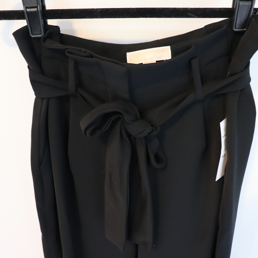 Black Michael Kors Paperbag Waist Pants